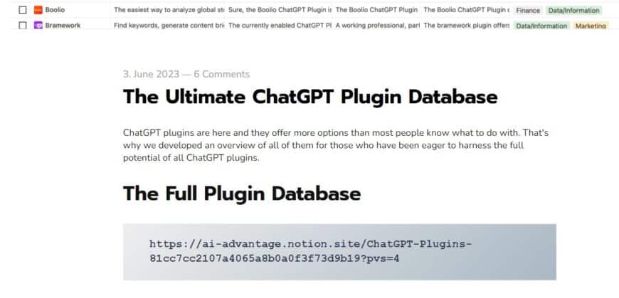 Ultimate ChatGPT Plugin Database
